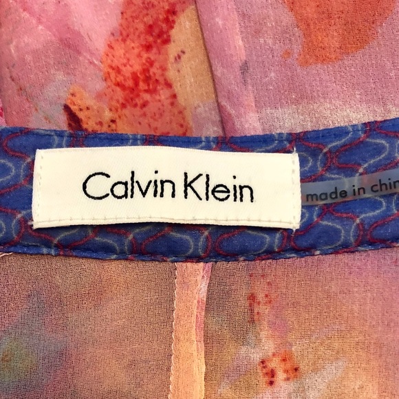 🛑SOLD🛑💕EUC Calvin Klein Pink Sheer Top💕 - Picture 10 of 10